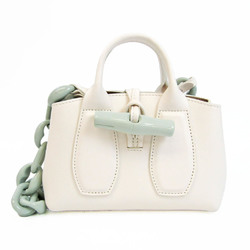 Longchamp Rozo 10057HYH 037 Women's Leather,Plastic Handbag,Shoulder Bag Light Blue,White