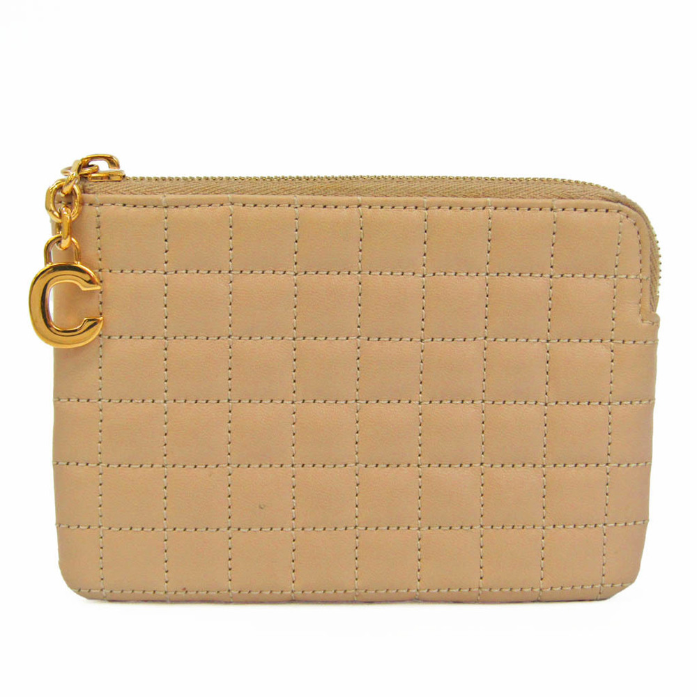 Celine Womens C Charm Quilted Leather Coin Pouch India