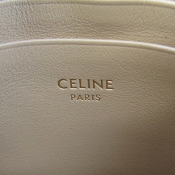 Celine Quilted C Charm Women's Leather Coin Purse/coin Case Beige