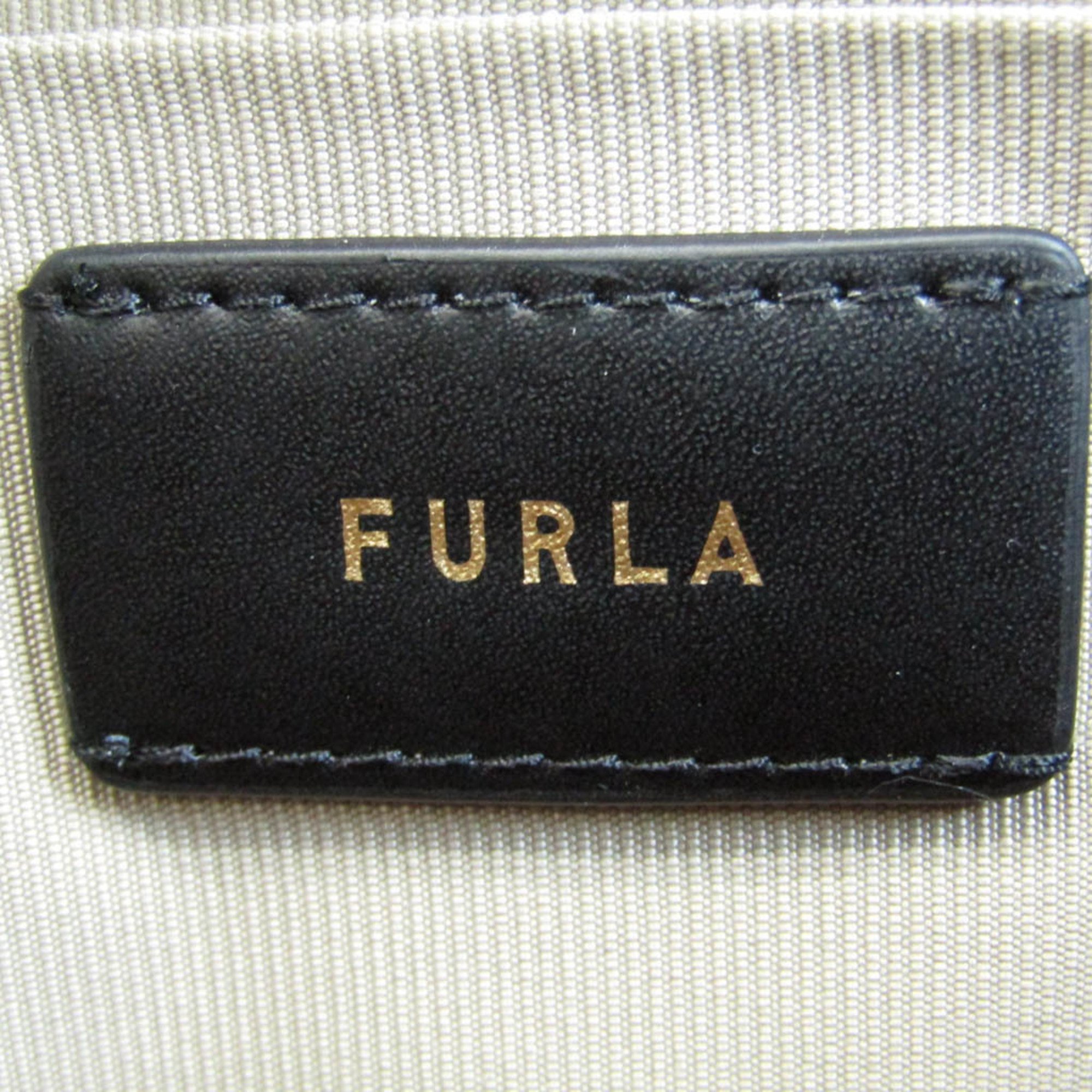 Furla All-over Pattern Women's Leather,PVC Handbag,Shoulder Bag Beige,Brown,Red Color