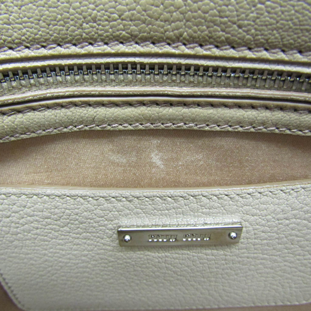 Miu Miu Madras 5BB006 Women's Leather Handbag,Shoulder Bag Pink Beige