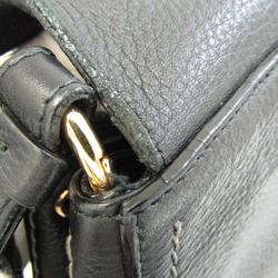 Salvatore Ferragamo Gancini EZ-21 D186 Women's Leather Handbag,Shoulder Bag Black