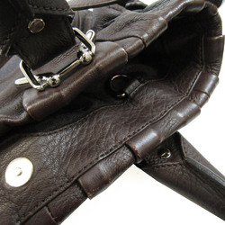 Celine Pillow Small 162713 Women's Leather Handbag,Shoulder Bag Dark Brown