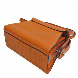 Tod's Bowling Bag Twist Women's Leather Handbag Orange