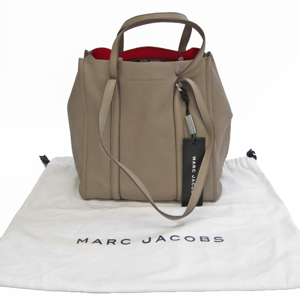 Marc Jacobs The Tag Tote M0014439 Women's Leather Handbag,Tote Bag Light Beige