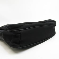 Prada Men,Women Nylon,Leather Shoulder Bag,Tote Bag Black