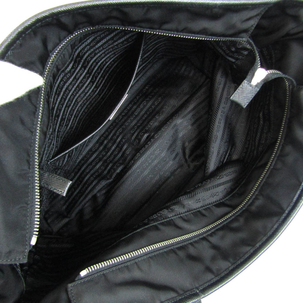 Prada 1BG401 Women,Men Nylon,Leather Tote Bag Nero