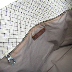 Bottega Veneta Marco Polo Intrecci Ojeto Women,Men Leather,PVC Handbag Dark Brown,Gray Beige
