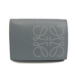 Loewe Anagram C500TR2X01 Women's Leather Wallet (tri-fold) Light Blue Gray