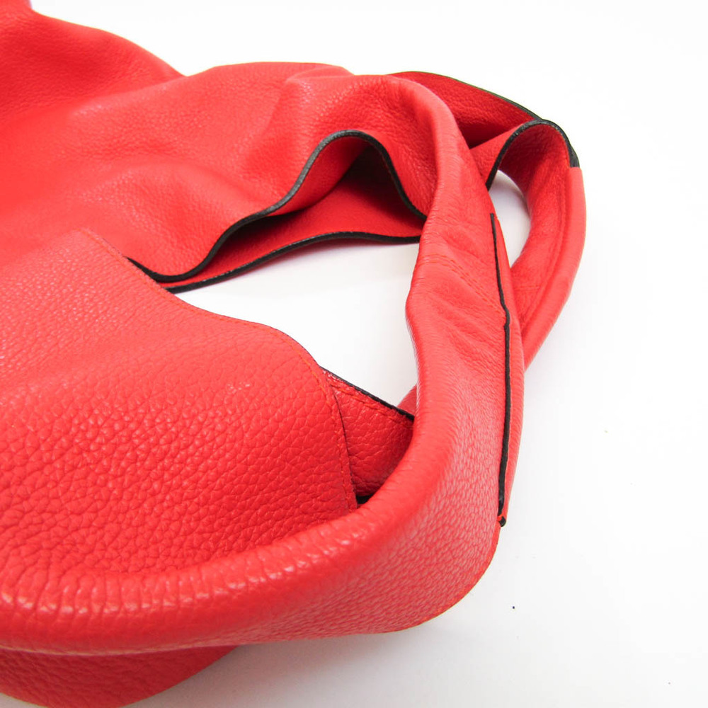 Loewe Dunas 386.79.H42 Women's Leather Shoulder Bag Pink Red