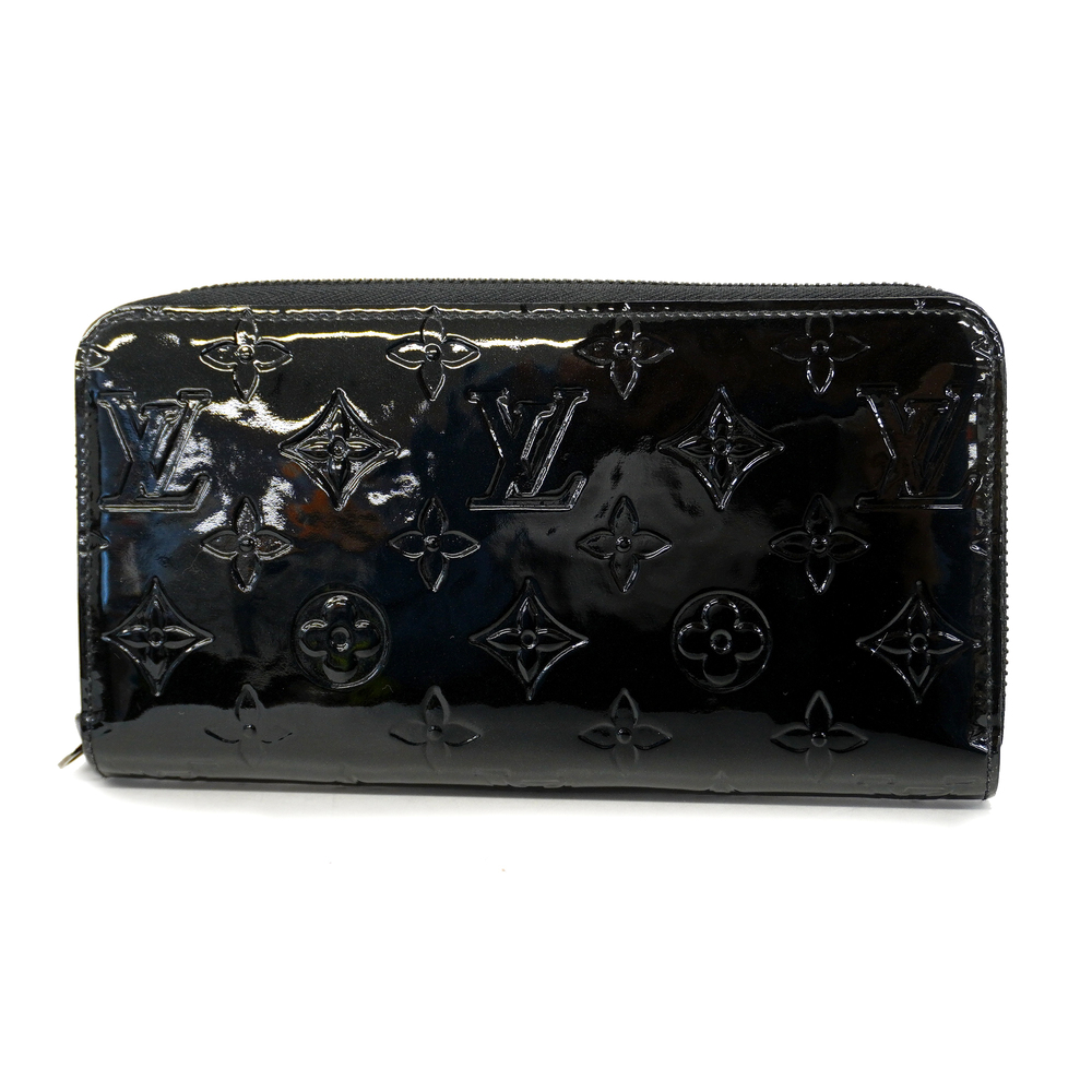 Auth Louis Vuitton Vernis Zippy Wallet Long Wallet Patent Leather