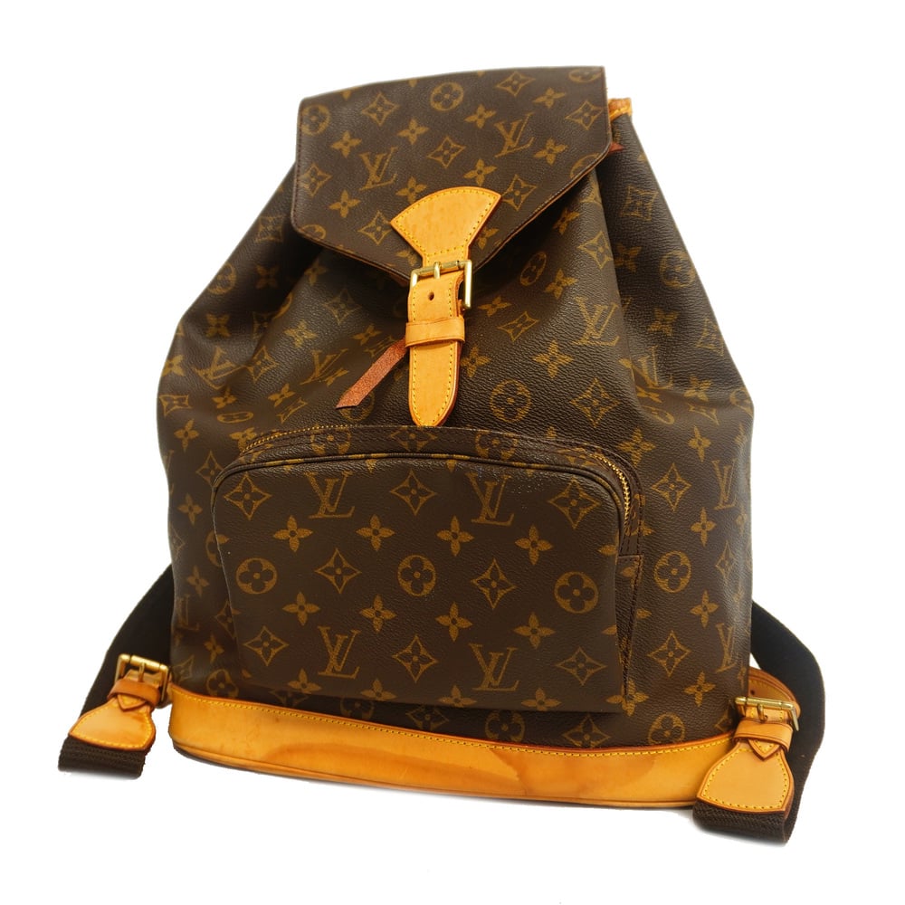 Authentic Louis Vuitton Montsouris Gm Backpack Monogram M51135