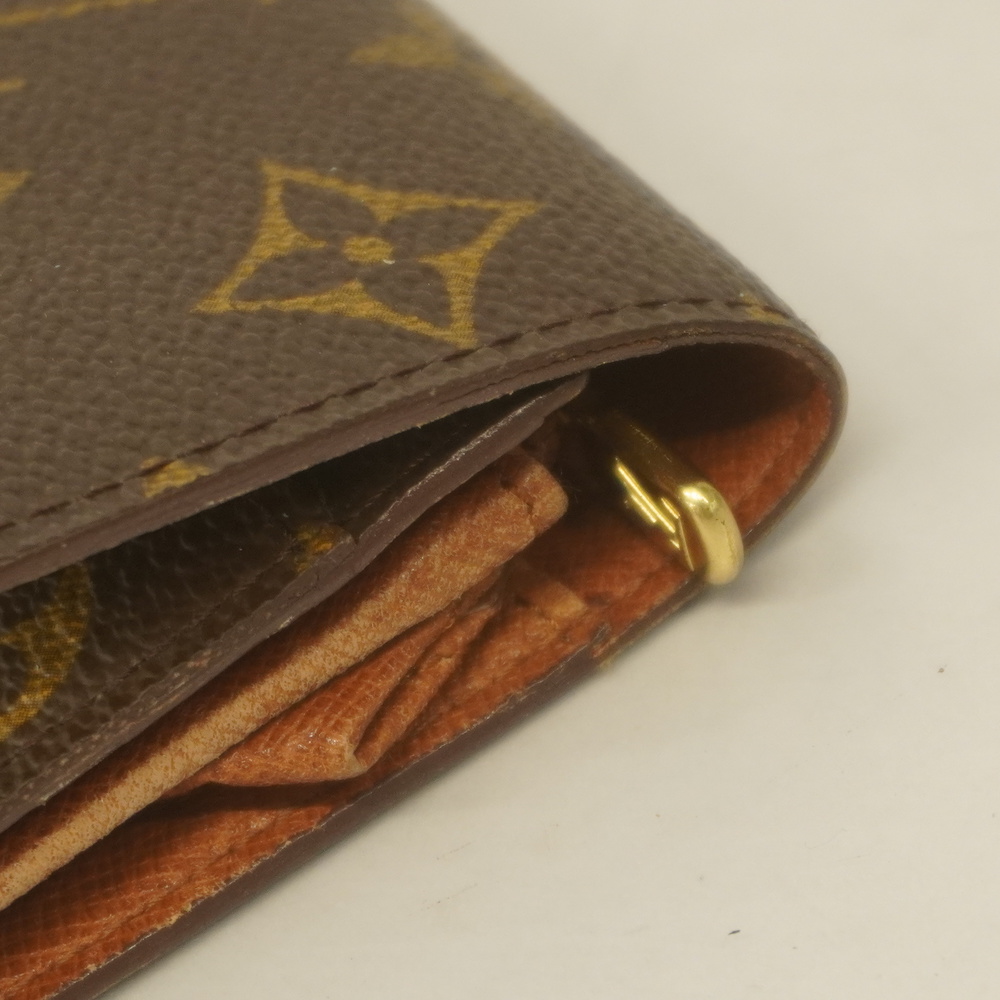 Auth Louis Vuitton Monogram Porto Mone Credit M61725 Unisex Long Wallet