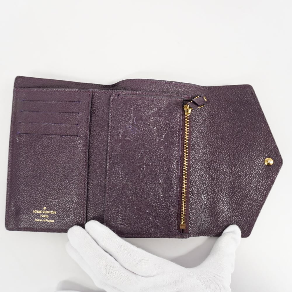 3ac2867] Auth Louis Vuitton Trifold Wallet Monogram Empreinte Portefeuille Curieuse  Compact M60567 Amethyst