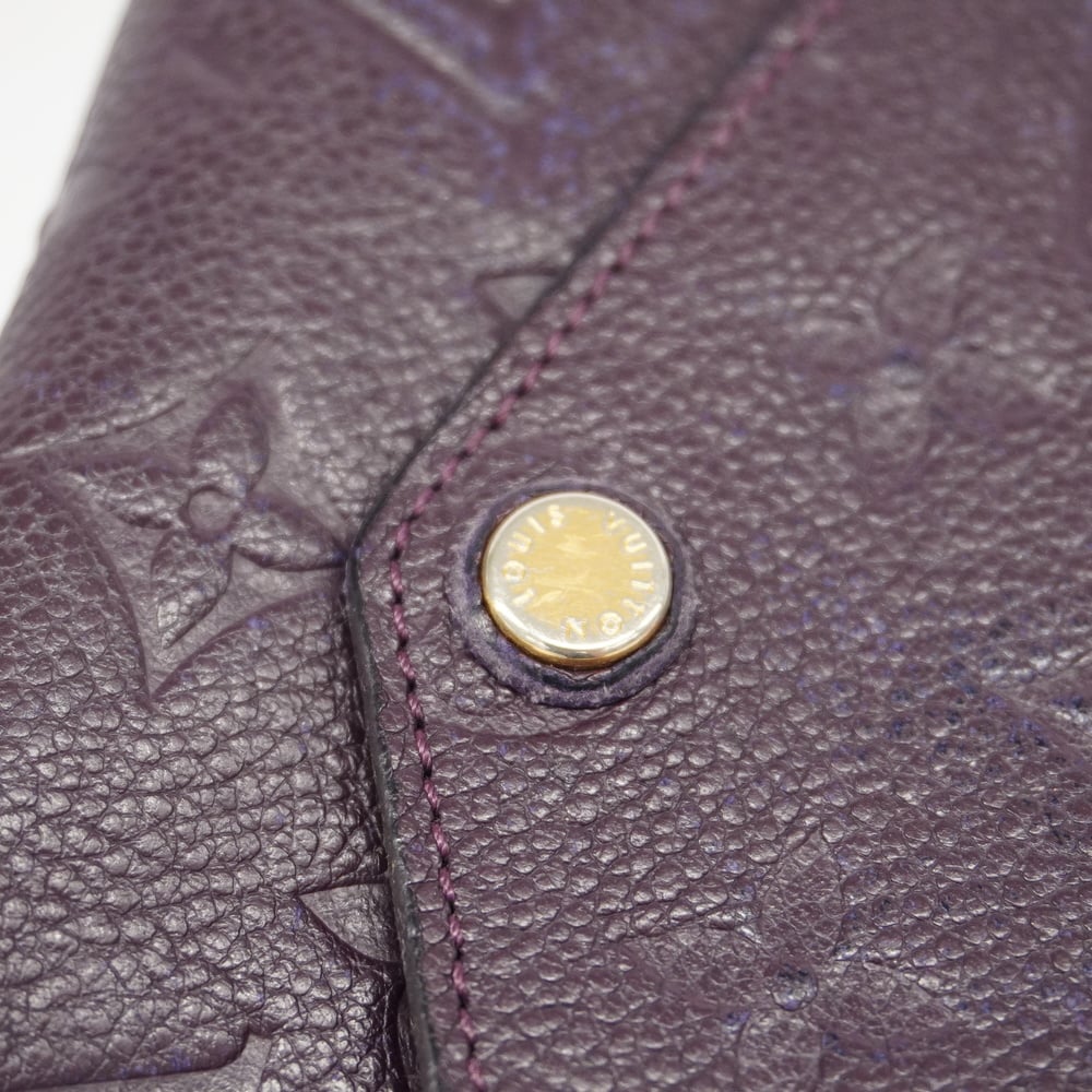 3ac2867] Auth Louis Vuitton Trifold Wallet Monogram Empreinte Portefeuille Curieuse  Compact M60567 Amethyst