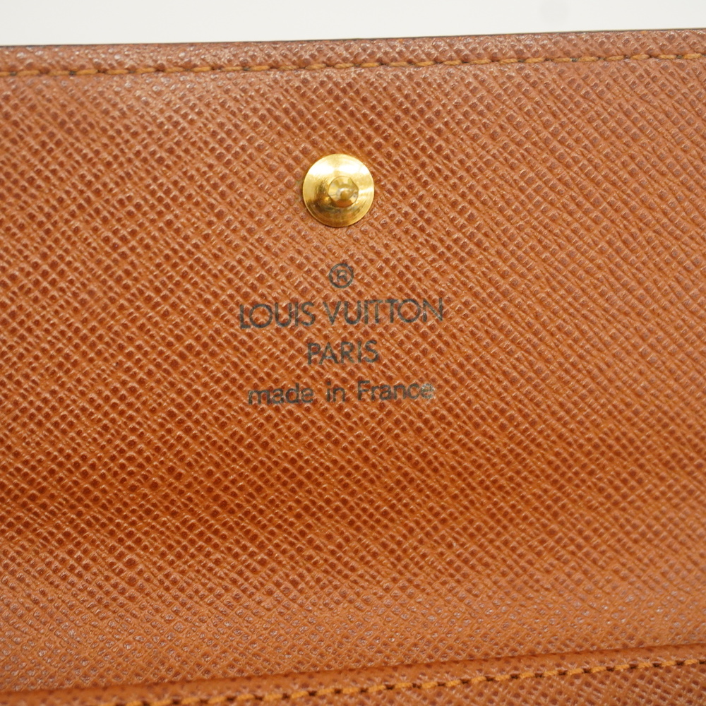 3ac2813] Auth Louis Vuitton Trifold Wallet Monogram Portefeuille Elise  M61654