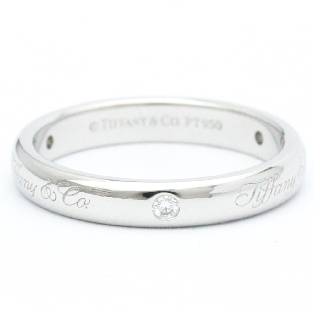 Tiffany Notes 3PD Ring Platinum Fashion Diamond Band Ring Silver