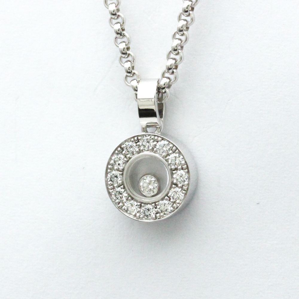 Chopard Happy Diamond 79/3087-20 White Gold (18K) Diamond Men,Women Fashion Pendant Necklace (Silver)