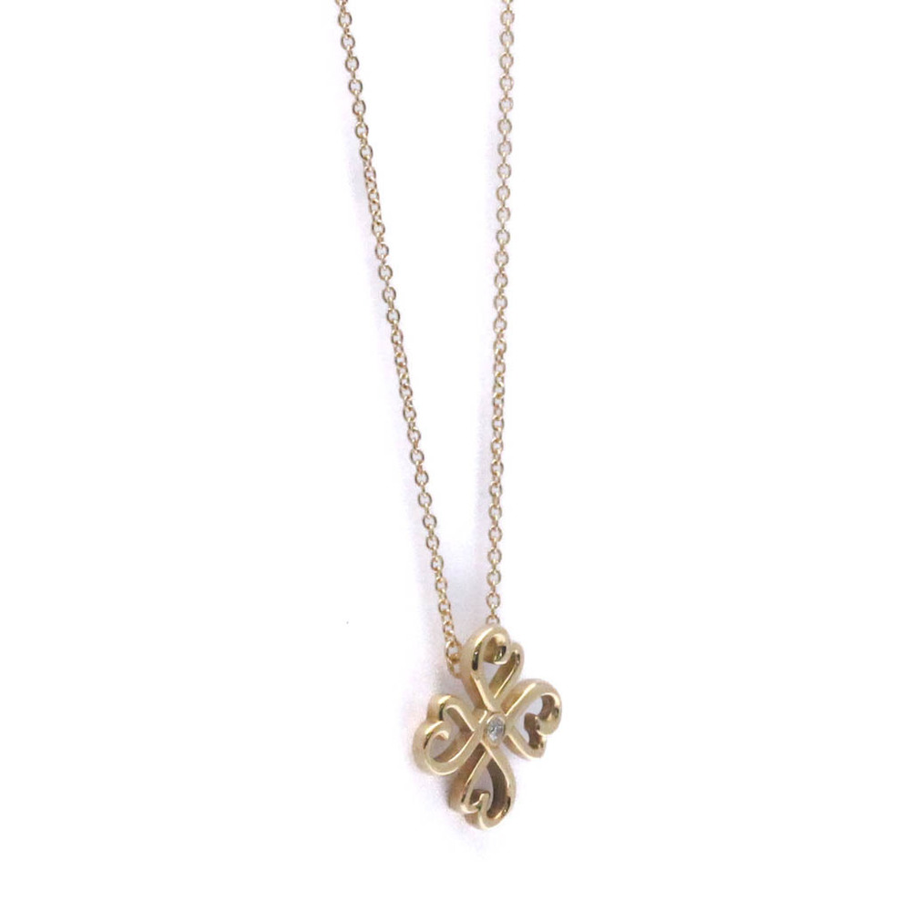 Tiffany Loving Heart Clover Necklace Pink Gold (18K) Diamond Men,Women Fashion Pendant Necklace (Pink Gold)