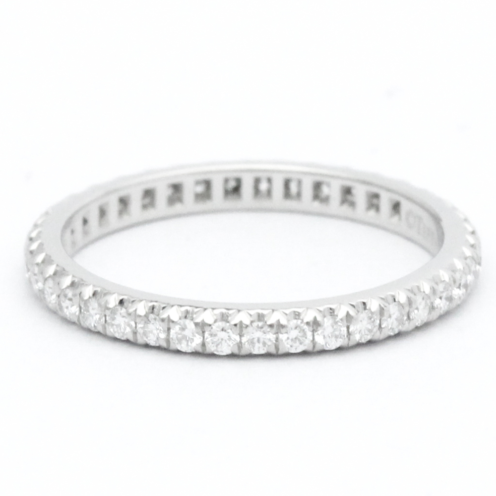 Tiffany Soleste Full Diamond Ring Platinum Fashion Diamond Band Ring Silver