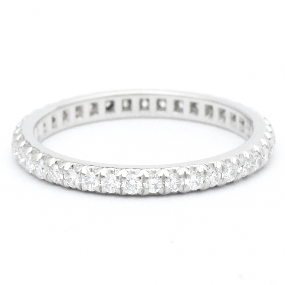 Tiffany Soleste Full Diamond Ring Platinum Fashion Diamond Band Ring Silver