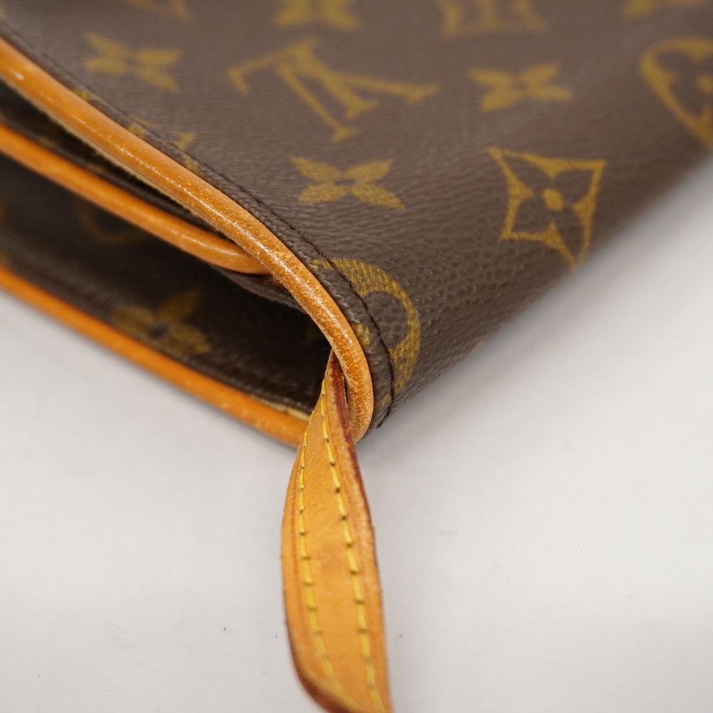 Auth Louis Vuitton Monogram Pochette Twin GM Shoulder Bag M51852