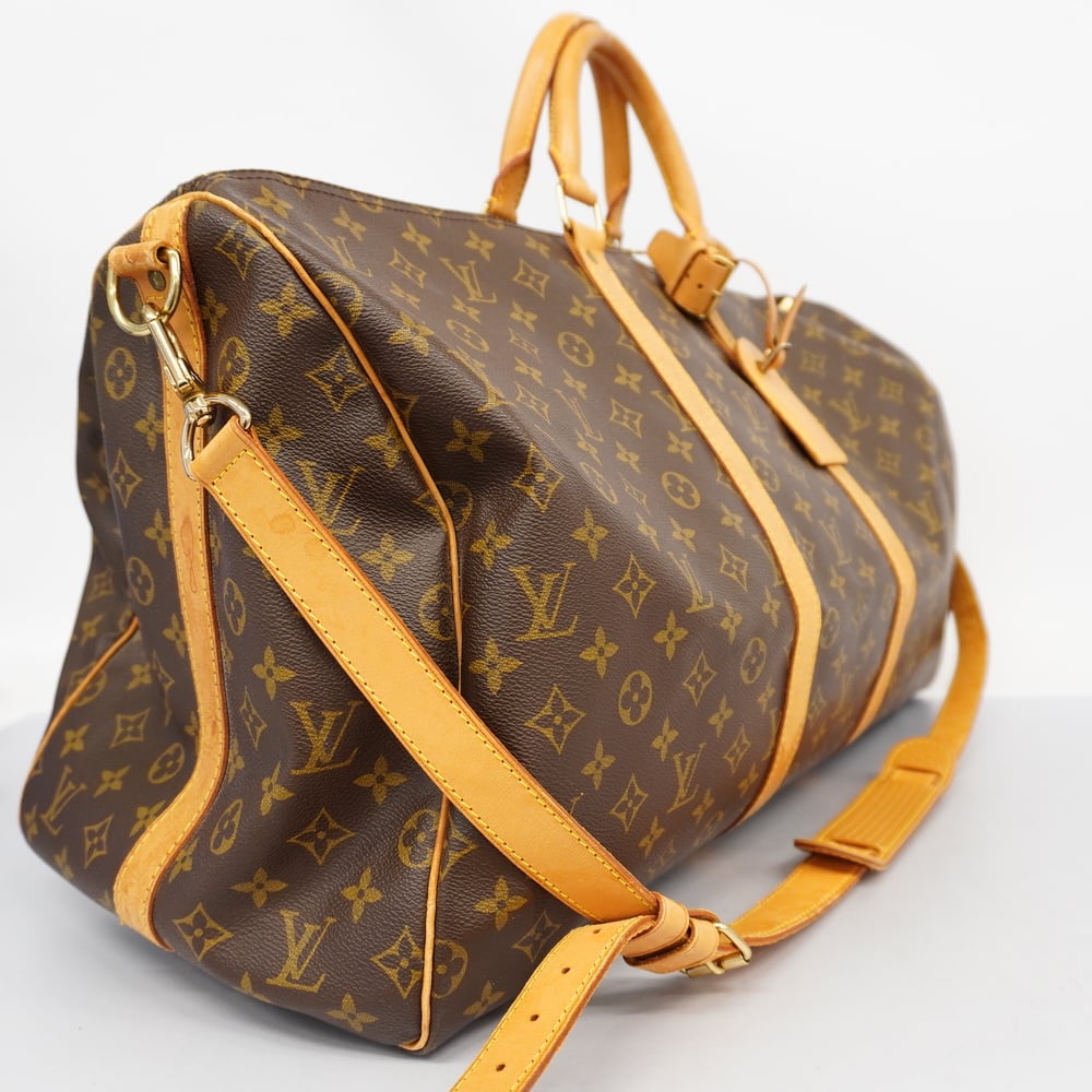 Louis Vuitton Monogram Keepall Bandouliere 55 Boston Hand Bag in