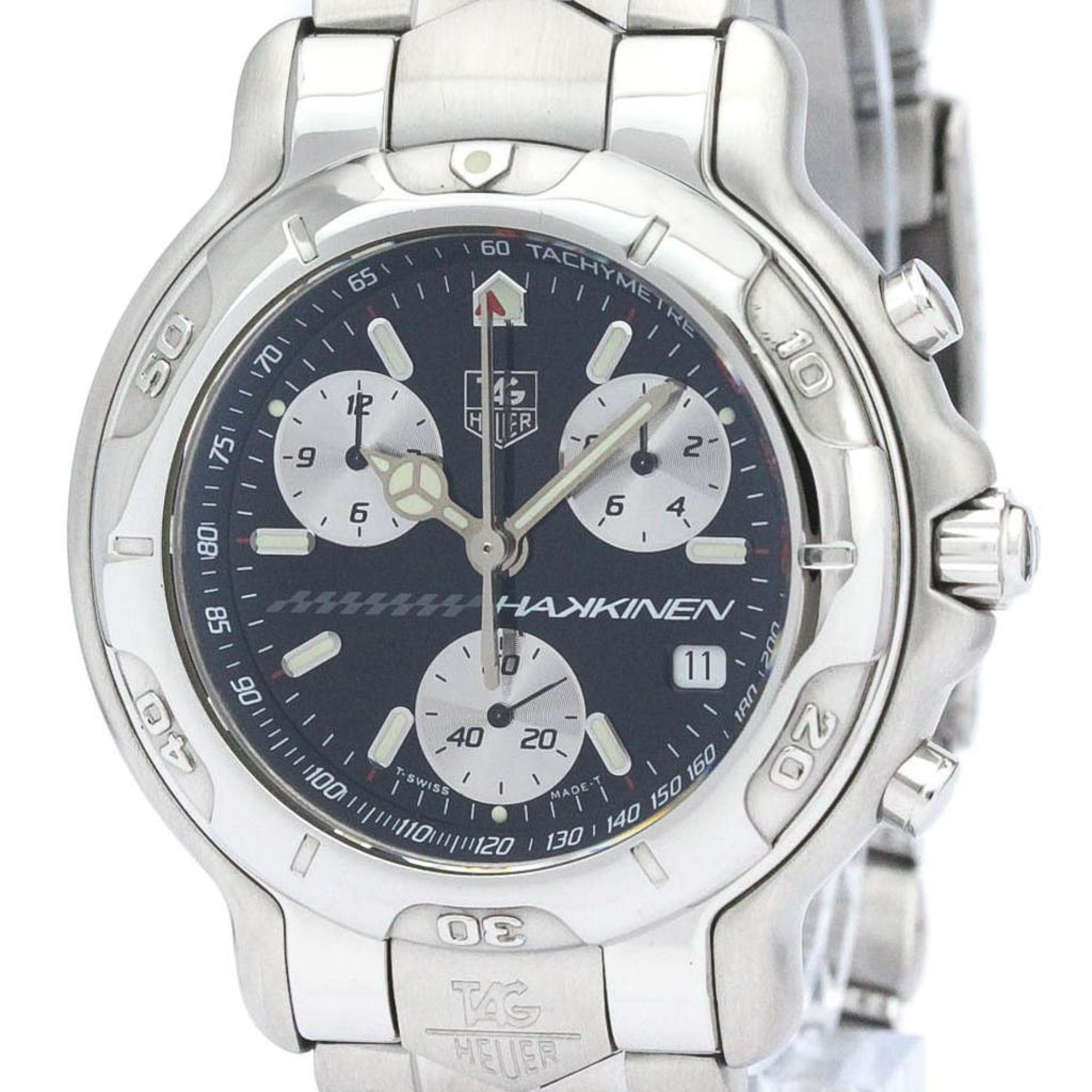 Polished TAG HEUER 6000 Chronograph Mika Hakkinen Limited Watch