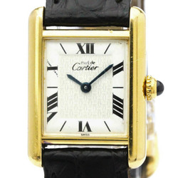 Cartier Must Tank Quartz Gold Plated Men's Dress/Formal