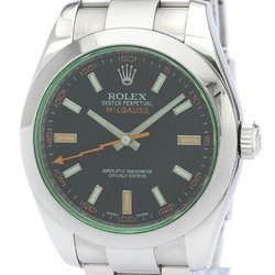 Polished ROLEX Milgauss Stainless Steel Automatic Watch 116400GV BF563319