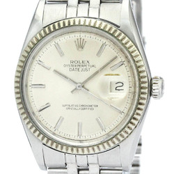 Vintage ROLEX Datejust 1601 White Gold Steel Automatic Mens Watch  BF563378