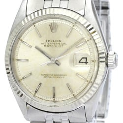 Vintage ROLEX Datejust 1601 White Gold Steel Automatic Mens Watch  BF561703