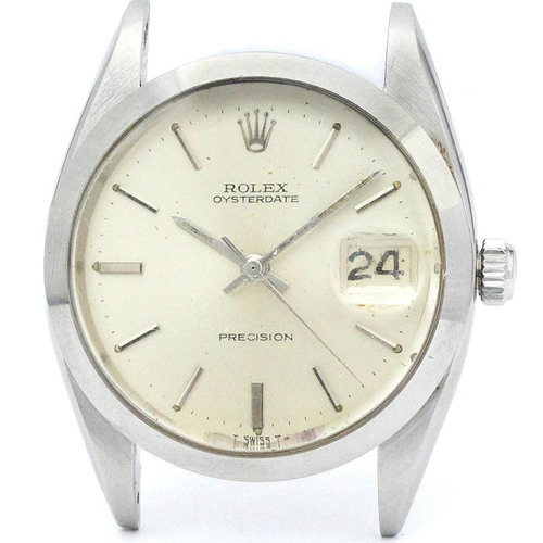 Vintage ROLEX Oyster Date Precision 6694 Steel  Mens Watch Head Only BF563383