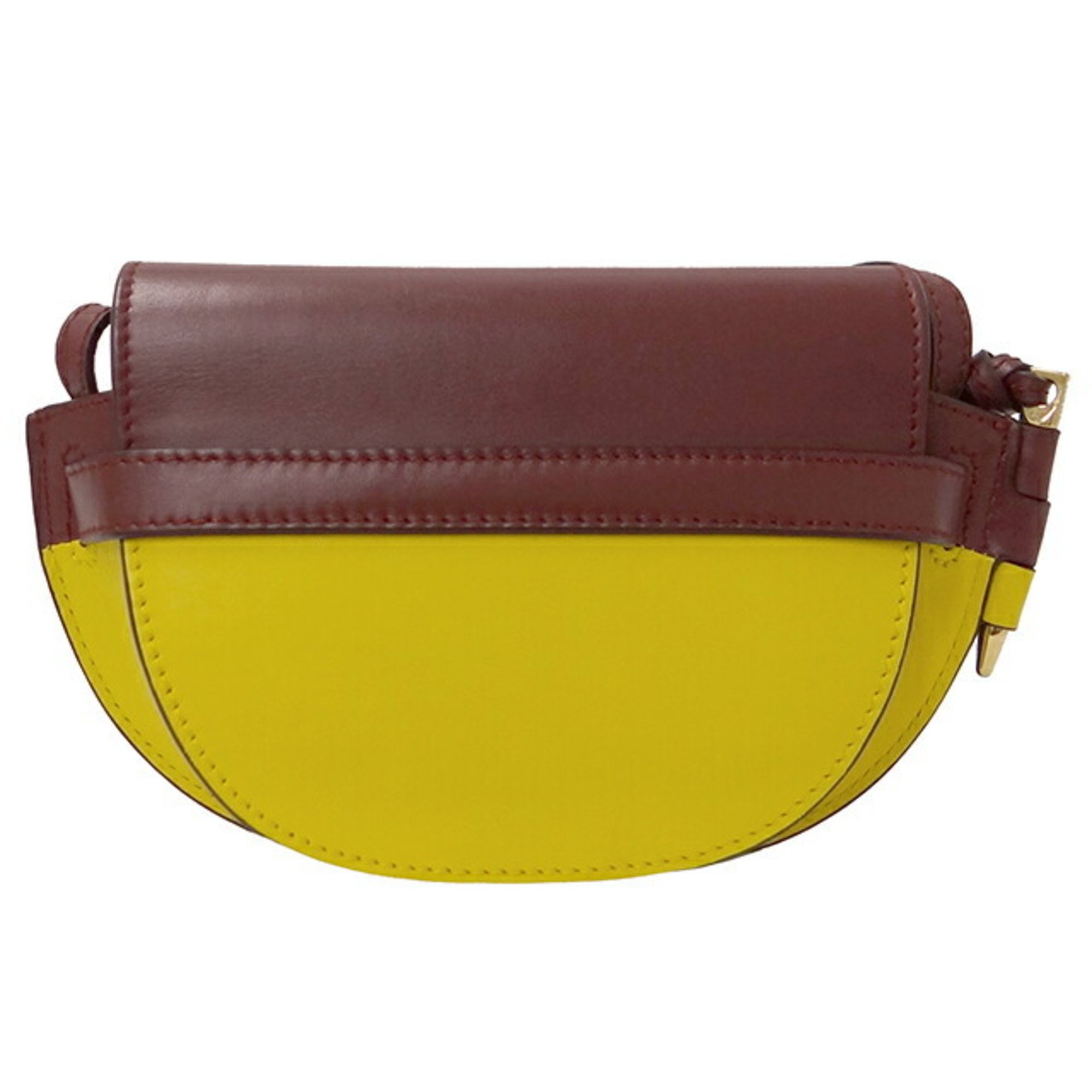 LOEWE Bag Ladies Shoulder Leather Gate Dual Bordeaux Yellow