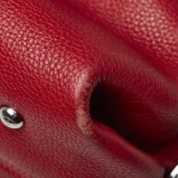 Salvatore Ferragamo Gancini Sofia Handbag Shoulder Bag BW-21 A896 Red Leather Ladies