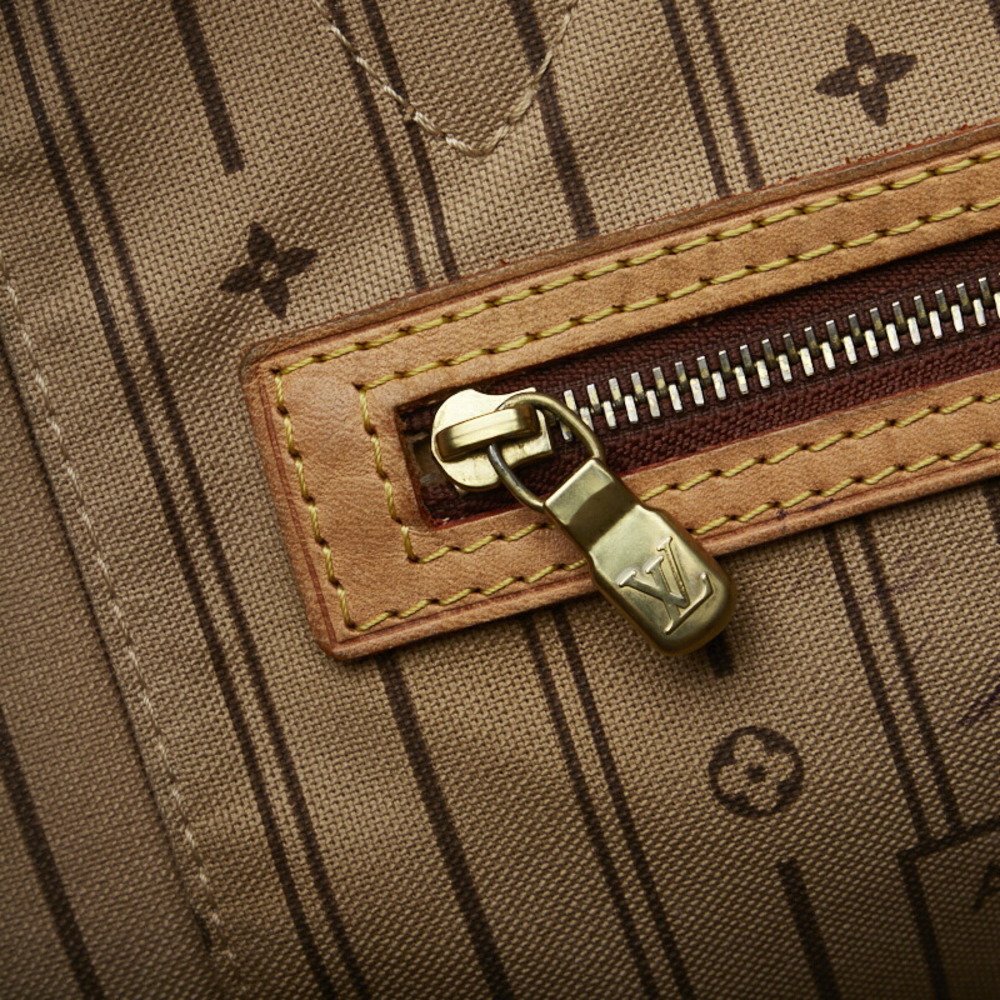 Louis Vuitton Monogram Neverfull MM Leather Tote Shoulder Bag Handbag M40156