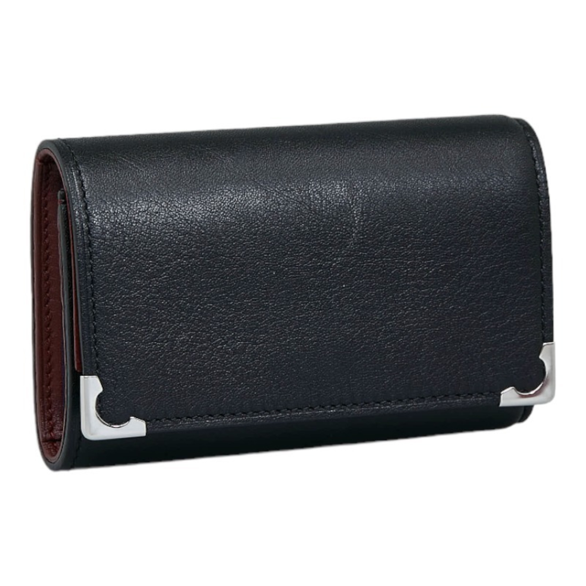 Cartier Mustline Key Case Black Leather Men's CARTIER