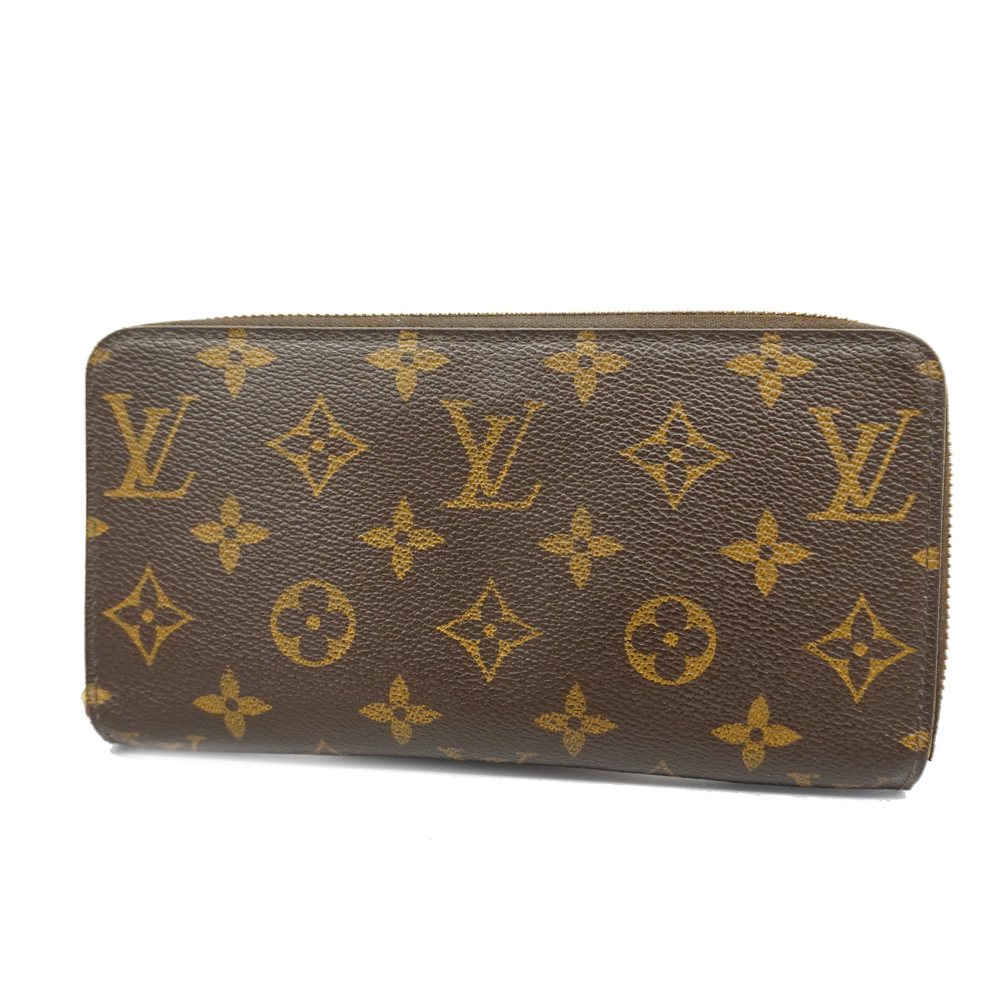 Auth Louis Vuitton Monogram Zippy Wallet M60017 Men,Women,Unisex Long Wallet