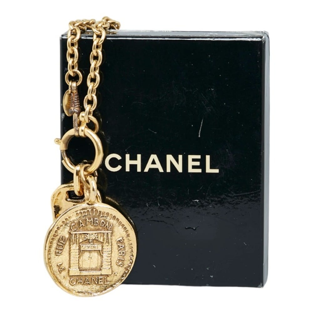 CHANEL Necklace Gold Plated Women's