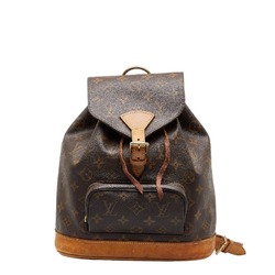 Louis Vuitton Monogram Montsouris MM Rucksack Backpack PVC Canvas Leather  Brown