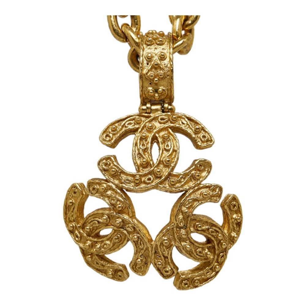 CHANEL Triple Coco Mark Necklace Gold Plated Men's | eLADY Globazone