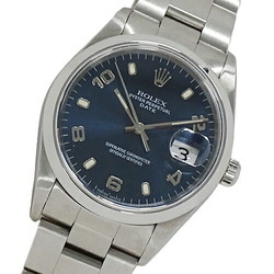 Rolex Oyster Perpetual Date 15200 U number watch men's automatic winding AT silver blue polished