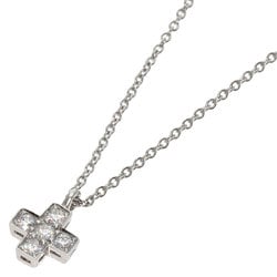 Tiffany Crucy Foam Cross Diamond Necklace Platinum PT950 Women's TIFFANY&Co.