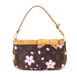 Louis Vuitton Monogram Satin Little Alma Handbag Mini Bag M92147 Brown  Leather