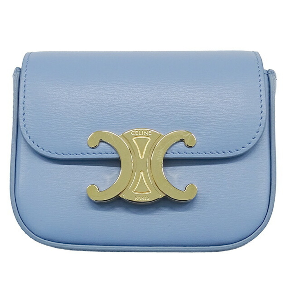 Celine Triomphe Shoulder Bag Light Blue