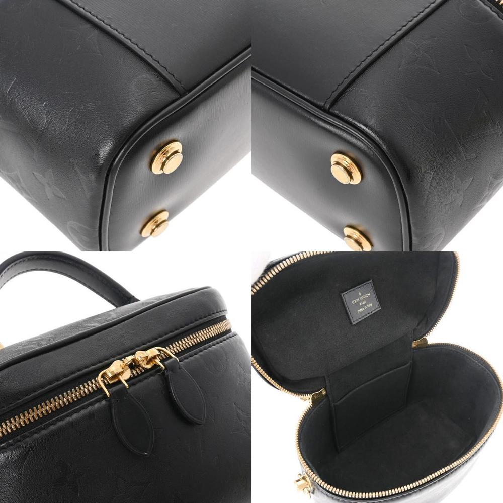 LOUIS VUITTON Monogram Ink Vanity PM Black M57118 Women's Leather Handbag