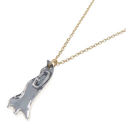 Gucci GG Ghost Necklace Silver/K18YG Women's GUCCI