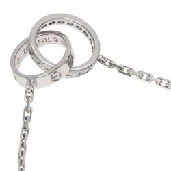 Cartier Baby Love Diamond Necklace K18 White Gold Women's CARTIER