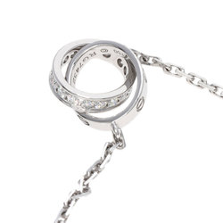 Cartier Baby Love Diamond Necklace K18 White Gold Women's CARTIER