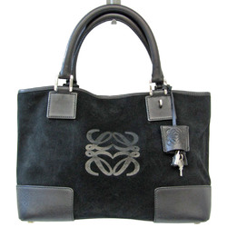 Loewe Anagram Women's Leather,Suede Handbag Black